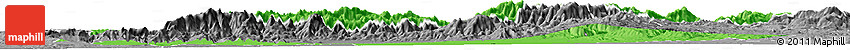 Political Horizon Map of Marrakesh, desaturated