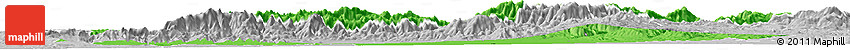 Political Horizon Map of Marrakesh, lighten, desaturated