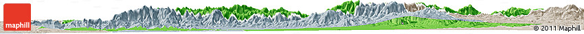 Political Horizon Map of Marrakesh, lighten, semi-desaturated