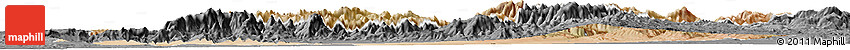 Satellite Horizon Map of Marrakesh, darken, desaturated