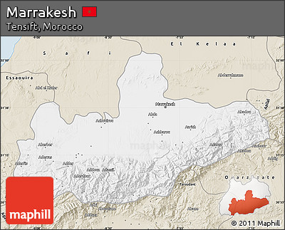 Classic Style Map of Marrakesh