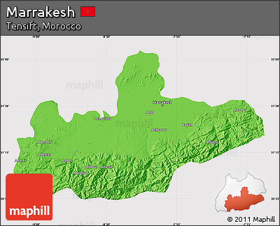 Political Map of Marrakesh, cropped outside
