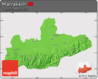 Political Map of Marrakesh, cropped outside