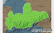 Political Map of Marrakesh, darken, semi-desaturated