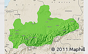 Political Map of Marrakesh, shaded relief outside