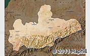 Satellite Map of Marrakesh, darken