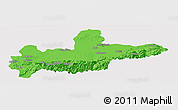 Political Panoramic Map of Marrakesh, cropped outside