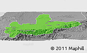 Political Panoramic Map of Marrakesh, desaturated