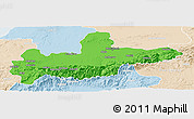 Political Panoramic Map of Marrakesh, lighten