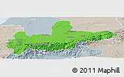 Political Panoramic Map of Marrakesh, lighten, semi-desaturated