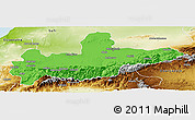 Political Panoramic Map of Marrakesh, physical outside