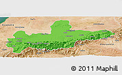 Political Panoramic Map of Marrakesh, satellite outside