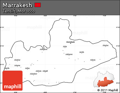 Blank Simple Map of Marrakesh, cropped outside