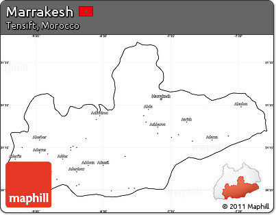 Blank Simple Map of Marrakesh, cropped outside