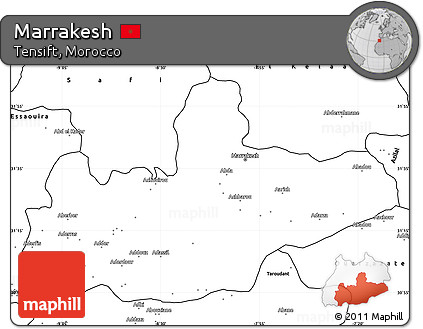Blank Simple Map of Marrakesh