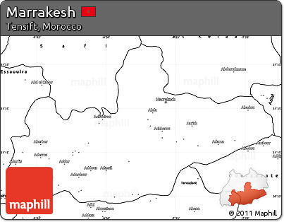 Blank Simple Map of Marrakesh