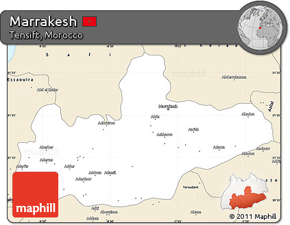 Classic Style Simple Map of Marrakesh