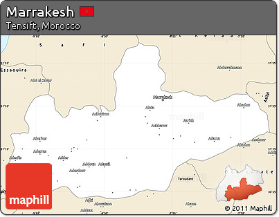 Classic Style Simple Map of Marrakesh