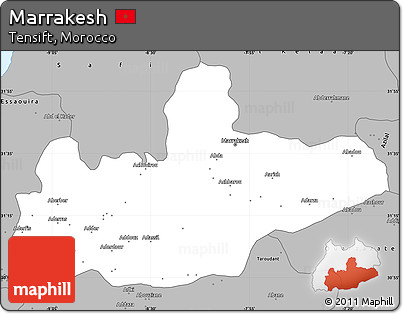 Gray Simple Map of Marrakesh
