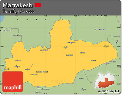 Savanna Style Simple Map of Marrakesh