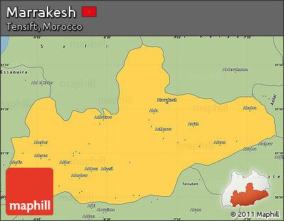 Savanna Style Simple Map of Marrakesh