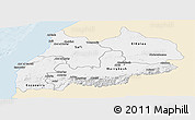 Classic Style Panoramic Map of Tensift, single color outside