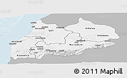 Gray Panoramic Map of Tensift, single color outside
