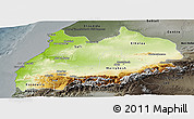 Physical Panoramic Map of Tensift, darken, semi-desaturated