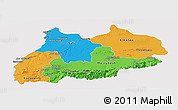 Political Panoramic Map of Tensift, cropped outside
