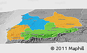 Political Panoramic Map of Tensift, desaturated