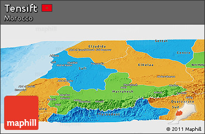 Political Panoramic Map of Tensift