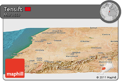 Satellite Panoramic Map of Tensift