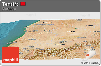 Satellite Panoramic Map of Tensift