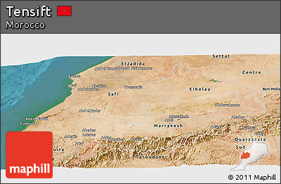 Satellite Panoramic Map of Tensift