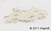 Shaded Relief Panoramic Map of Tensift, cropped outside
