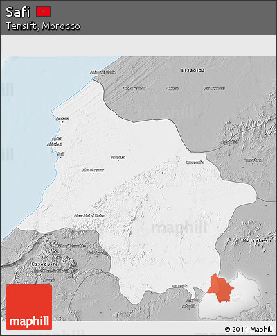 Gray 3D Map of Safi