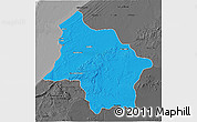 Political 3D Map of Safi, darken, desaturated