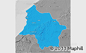 Political 3D Map of Safi, desaturated