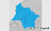 Political 3D Map of Safi, lighten, desaturated