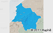 Political 3D Map of Safi, lighten, semi-desaturated
