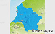 Political 3D Map of Safi, physical outside