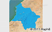 Political 3D Map of Safi, satellite outside