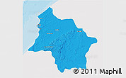 Political 3D Map of Safi, single color outside