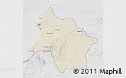 Shaded Relief 3D Map of Safi, lighten, desaturated