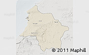 Shaded Relief 3D Map of Safi, lighten, semi-desaturated