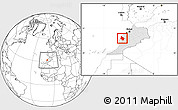 Blank Location Map of Safi, highlighted country, within the entire country