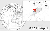 Blank Location Map of Safi, highlighted country, highlighted parent region, within the entire country