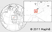 Blank Location Map of Safi, highlighted parent region, within the entire country