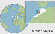 Savanna Style Location Map of Safi, highlighted country, highlighted parent region, within the entire country