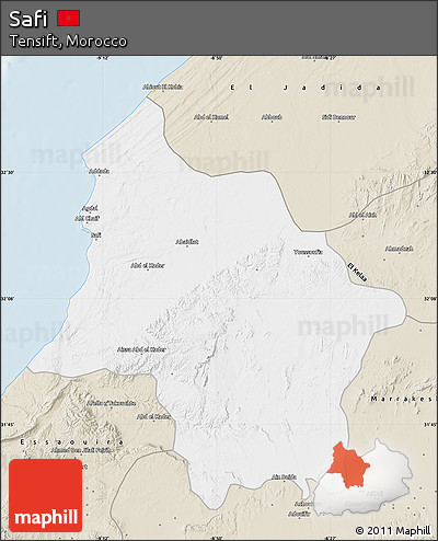 Classic Style Map of Safi